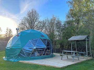 Stargazing geodesic dome
