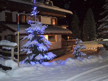 Snow at christmas time