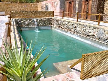 Natural pool of sulfur-medicinal waters