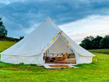 Exterior of bell tent