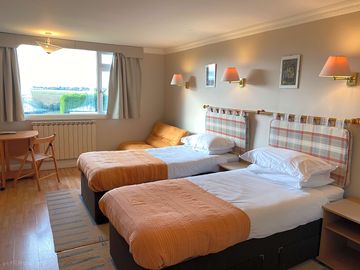 Bedroom set up as a twin