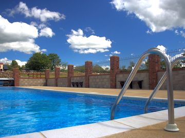 The outdoor pool