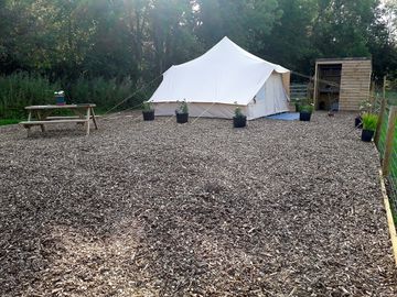 Bell tent pitch