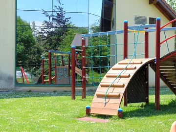 Playground next to the restaurant