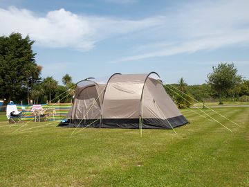 Spacious tent pitches