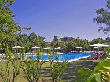 The outdoor pool