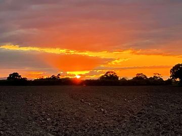 A beautiful sunset at our site.