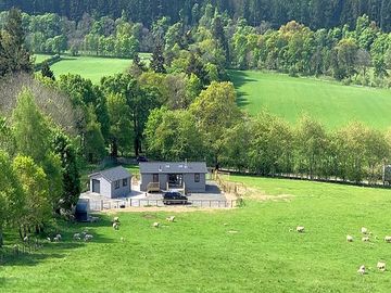 Aerial view of the lodge