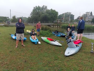 Water activities on the river frome
