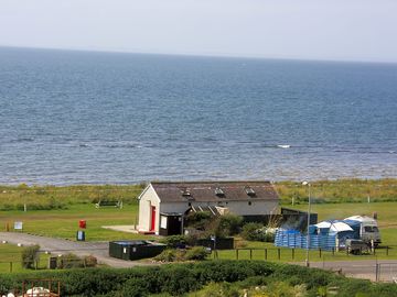 Site entrance & toilet blockl