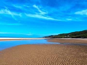 Omaha beach 15 minute walk from the campsite