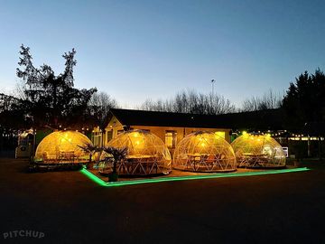 The restaurant's terrace in winter