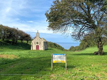 St simeon’s chapel on the walk to omaha beach.