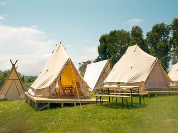 Bell tent exterior