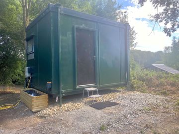 Kitchenette and shower