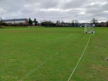 Grass football pitch