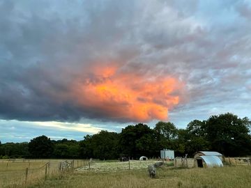 Sunset at the site