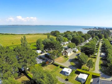 Aerial view of campsite