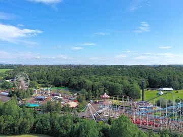 Bird's-eye view of M&D's Theme Park