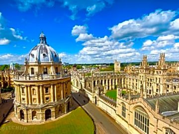 Oxford, half an hour's drive away