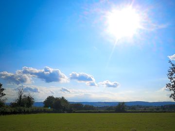 Wake up to great views in gramp's field