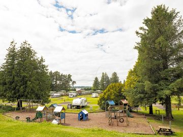 View of the play area and pitches
