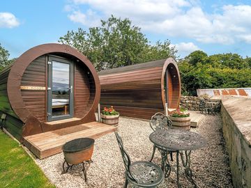 Exterior of the whisky barrel microlodges