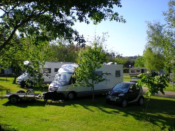 Spacious grass pitches