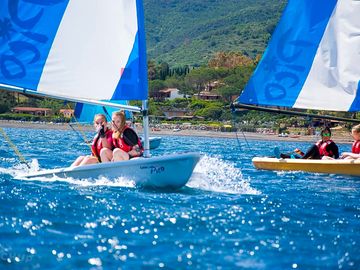 Sailing off morcone beach