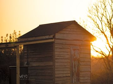 Private sauna and cold plunge for exclusive use of horse lorry guests