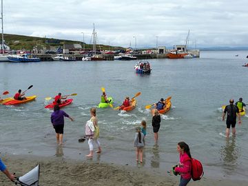 Kayaks and snorkelling gear can be hired nearby
