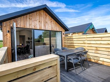 6 sleeper lodge, next to restaurant and wake park.