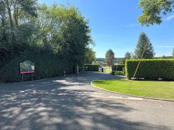 The entrance from the main road