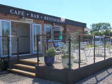 The clubhouse entrance