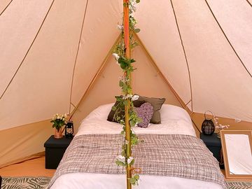 Made-up bed