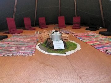 Example communal tipi interior