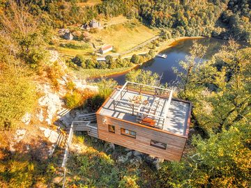 Aerial view of the treehouse