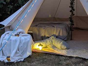 Evening at the bell tent