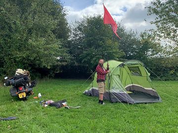 Grass pitches sheltered by trees