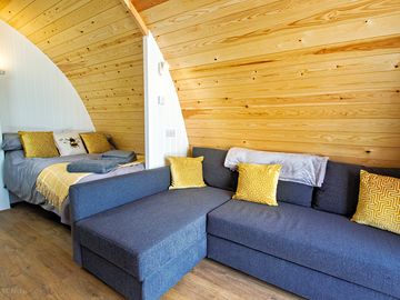 Glamping pod interior