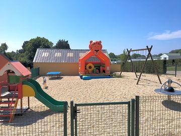 Playground with bouncy castle