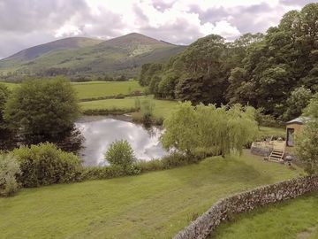 The lily pod, loch and view of criffel