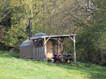 Exterior of yurt