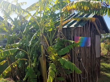 Showers with a view in the garden