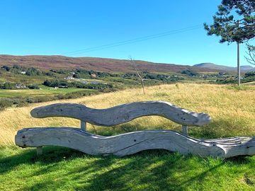 Bench for sea and sunset views