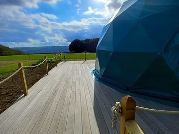 Each dome has spectacular views of the derwent valley