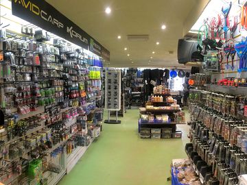 Inside the tackle shop