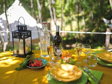 Table on the deck