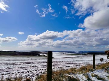 A view over the site in winter