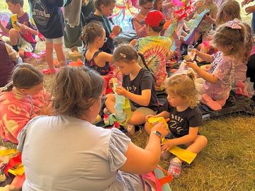 Kids' crafting free at the event